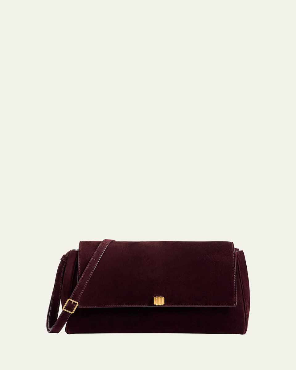 Audrey Flap Suede Crossbody Bag